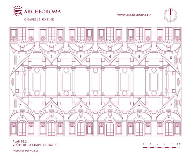 Carte des Voiles : Vault de la Chapelle Sixtine